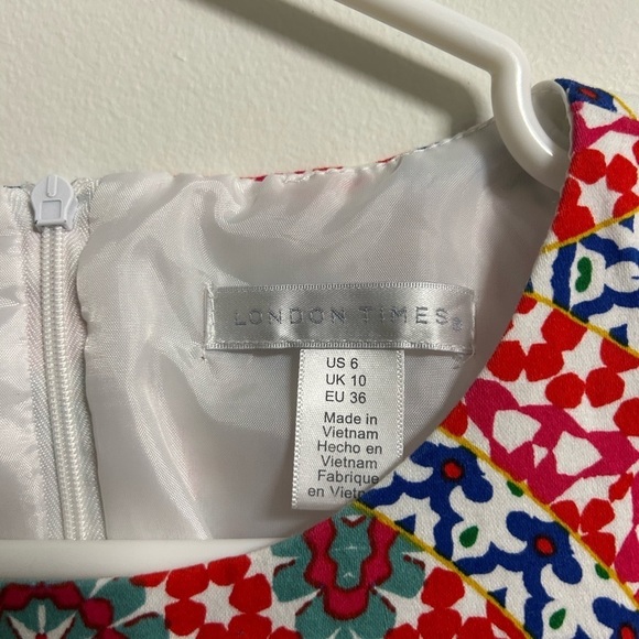 London Times Patterned Midi Dress - Picture 3 of 3